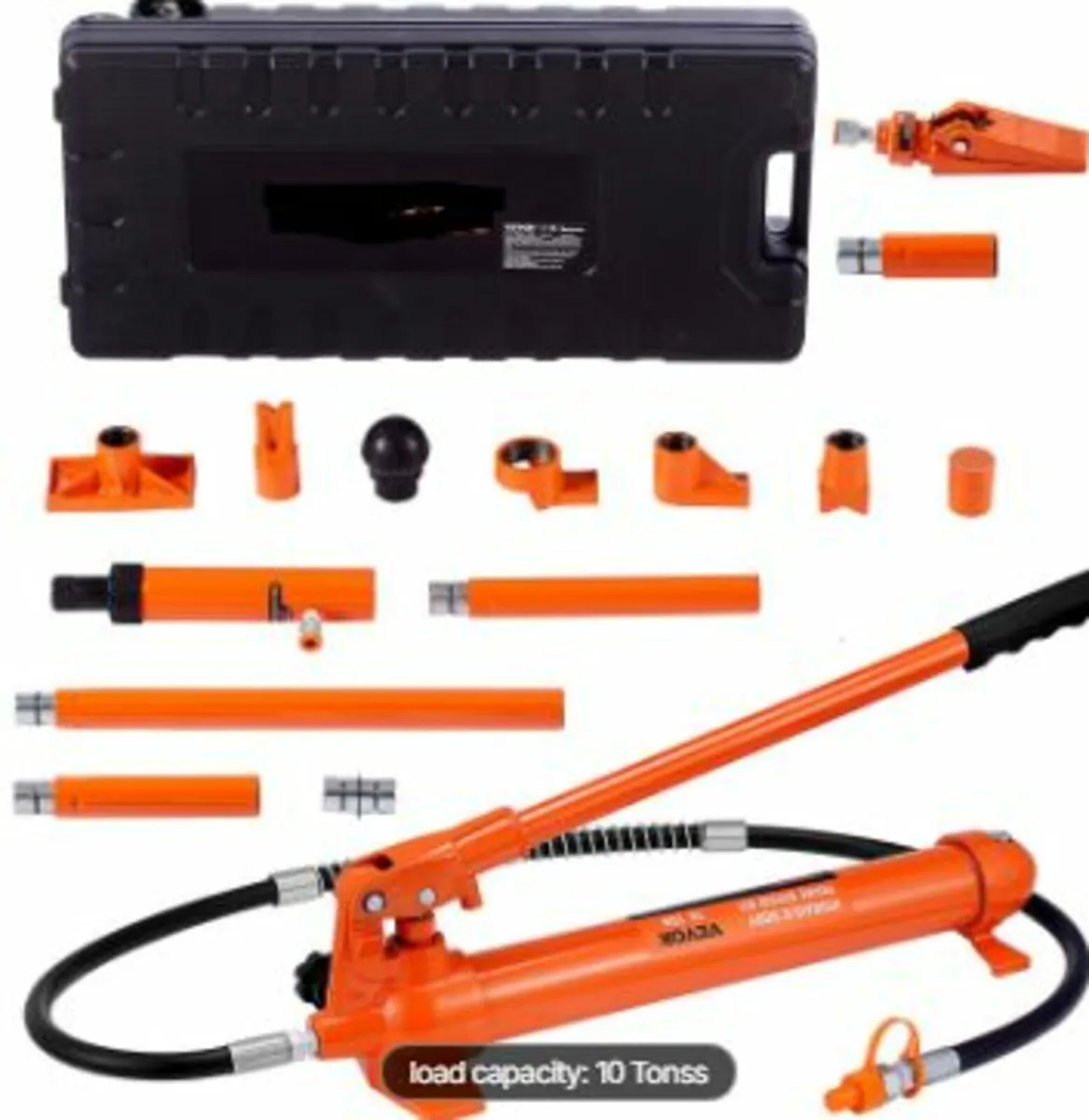 10 Ton Hydraulic Jack Air Pump Lift Ram Body Frame - Image 1