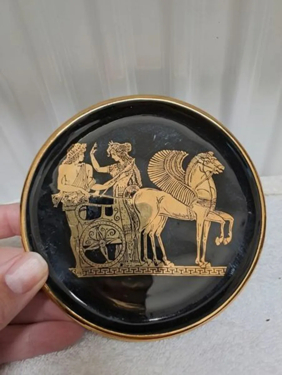 Small Greek wall plate 24 k gold - Image 2