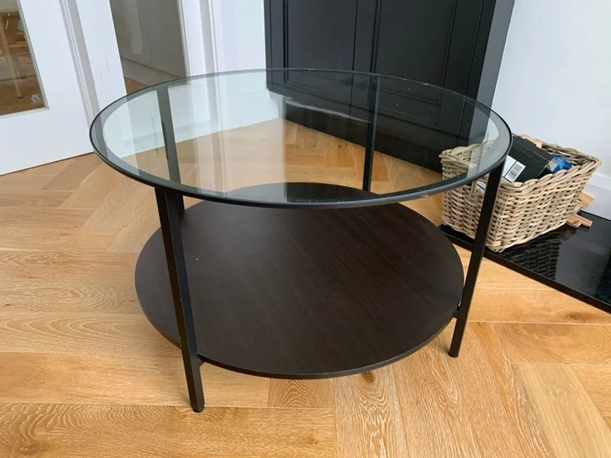 Round Glass Coffee Table - Image 2