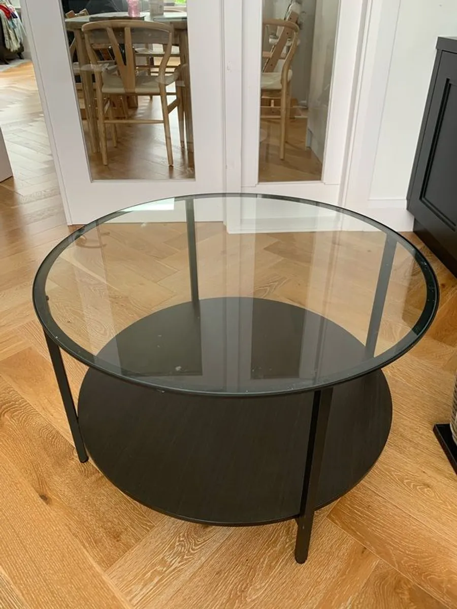 Round Glass Coffee Table - Image 3