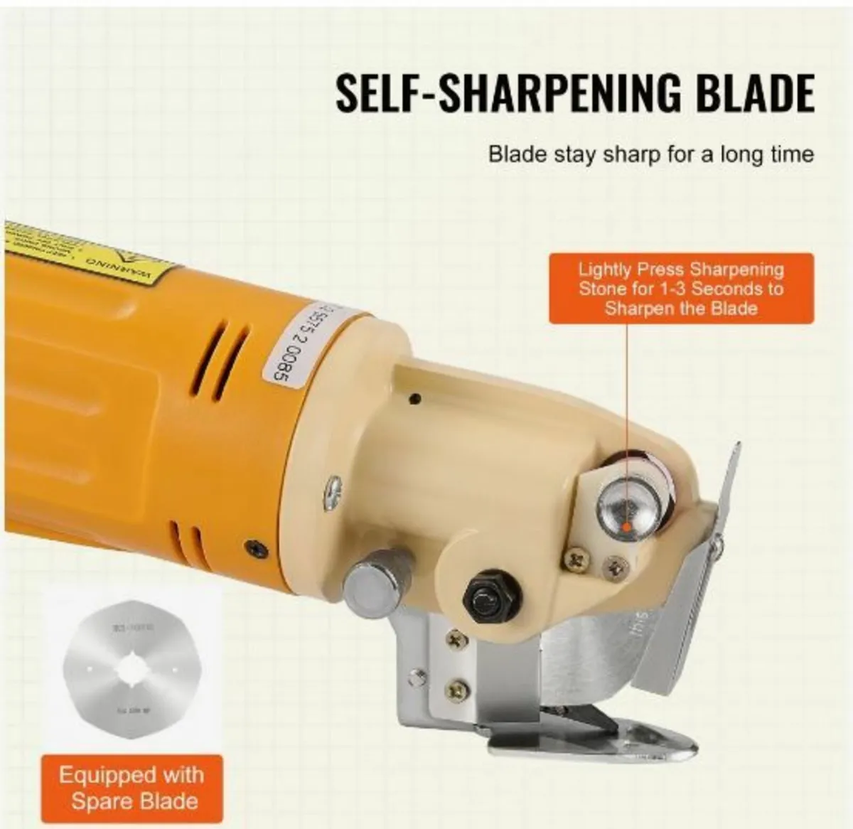 Fabric Cutter 170W Electric Rotary Fabric Cutting - Image 2