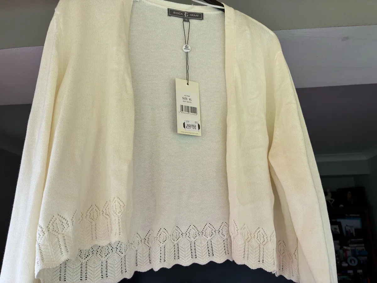 Cardigan white new with tags - Image 1