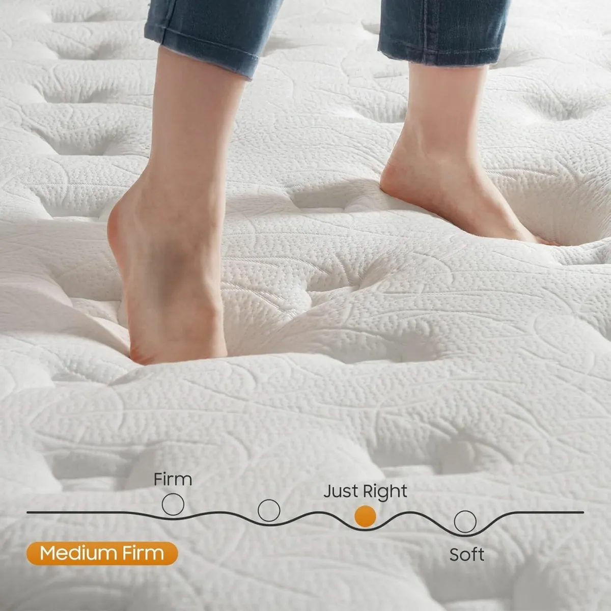 Single Mattress 10 Inch, Memory Foam 90x190x25cm - Image 3