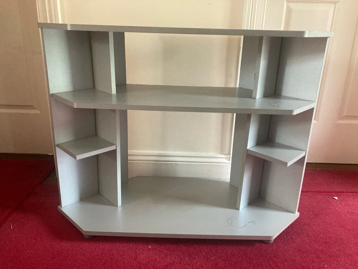 Corner TV stand grey colour