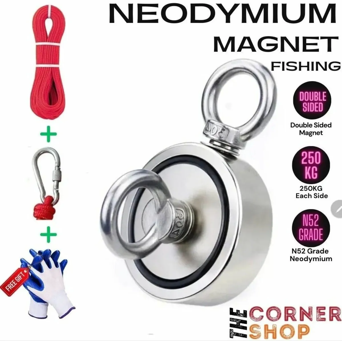 Super Strong Magnet Fishin Full Starting Kit - Image 1