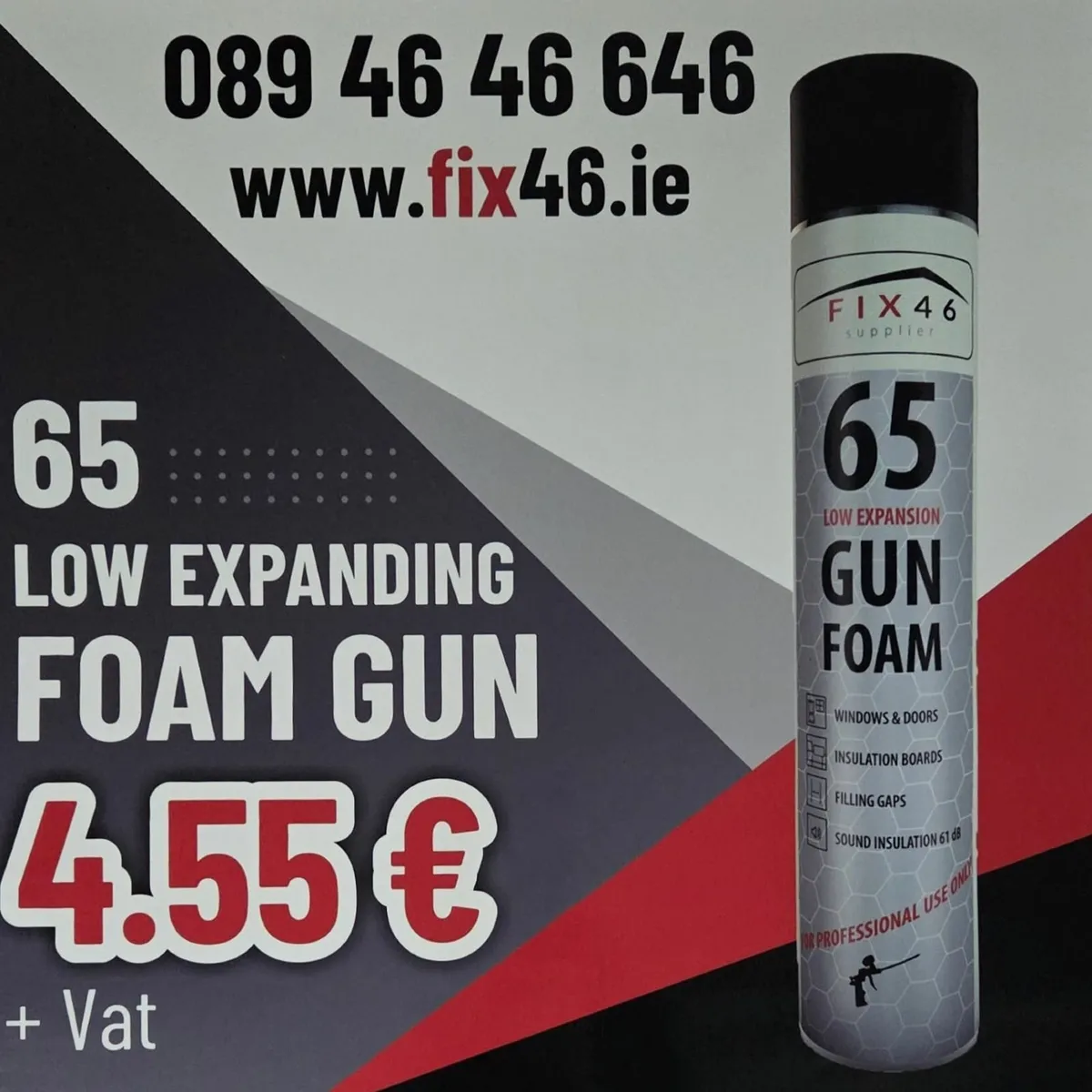 Expanding foam 4.55€+Vat/can 880ml - Image 1