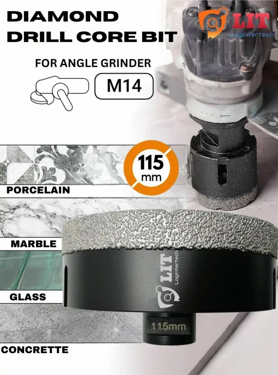 M14 Thread Diamond Hole Saw Drill Bits - Image 1