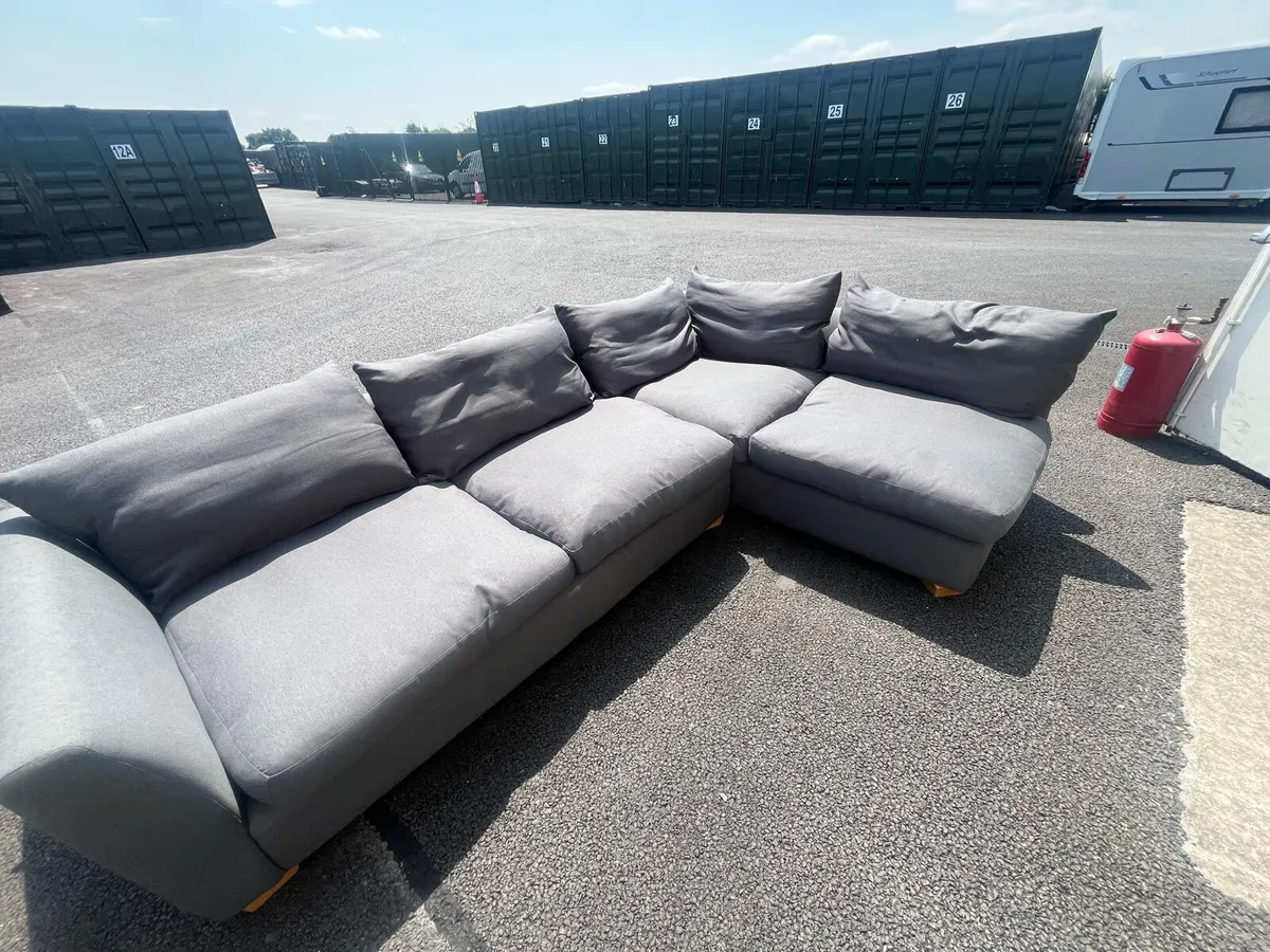 Navy corner sofa l shaped delivery avb - Image 1