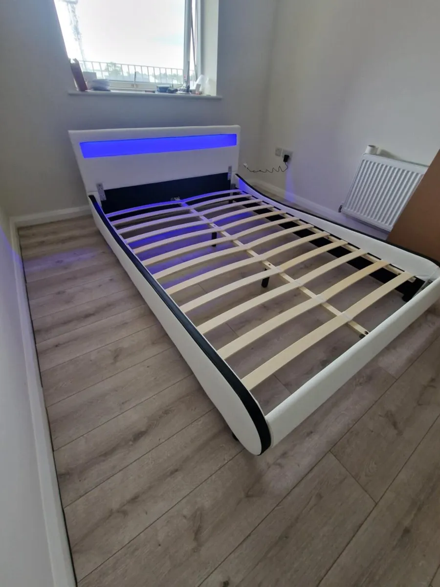 Double Bed with headboard + LED - Image 1