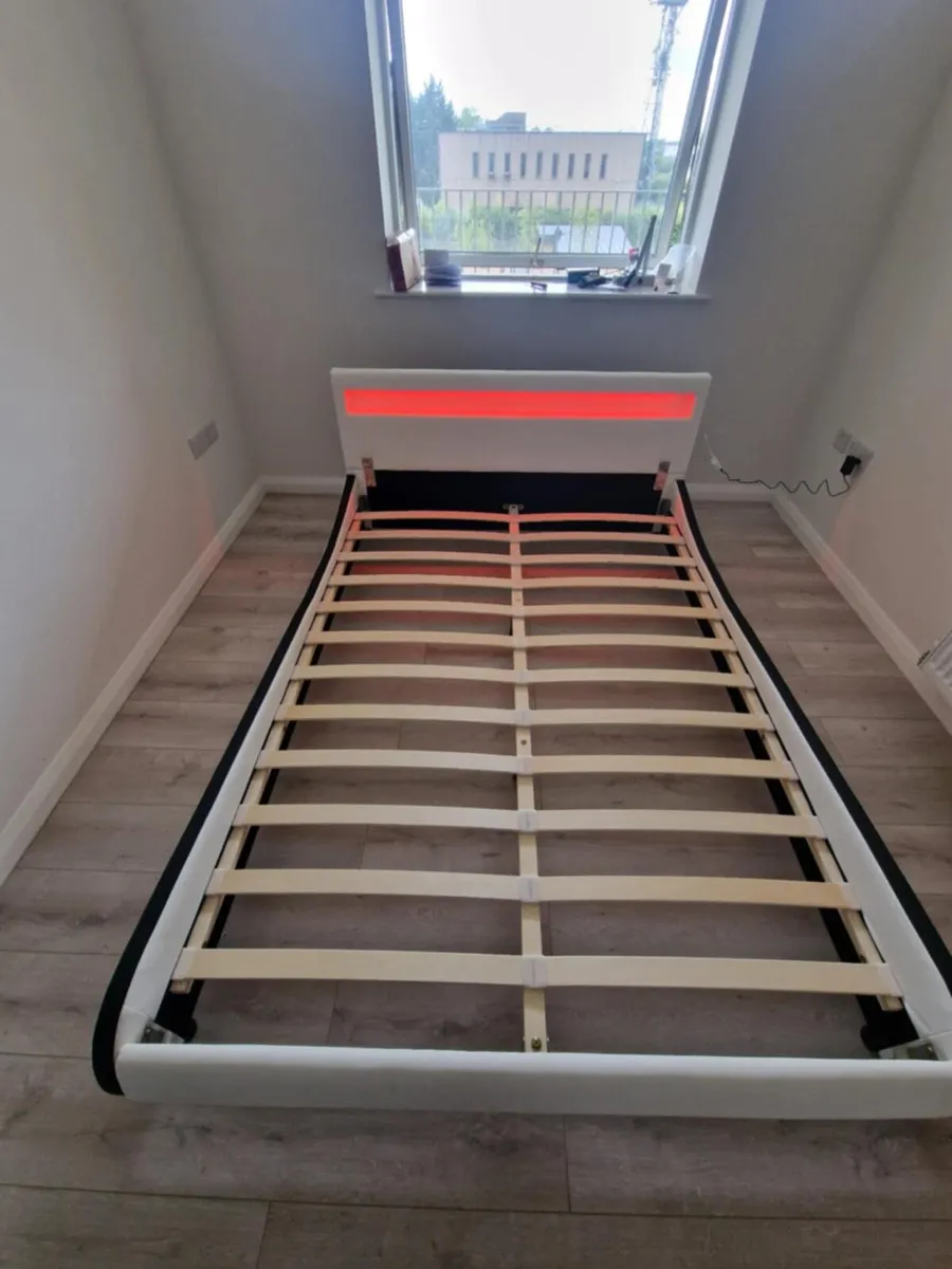 Double Bed with headboard + LED - Image 2