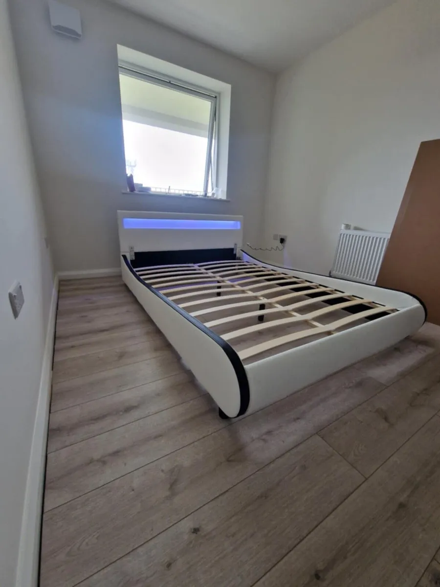 Double Bed with headboard + LED - Image 3