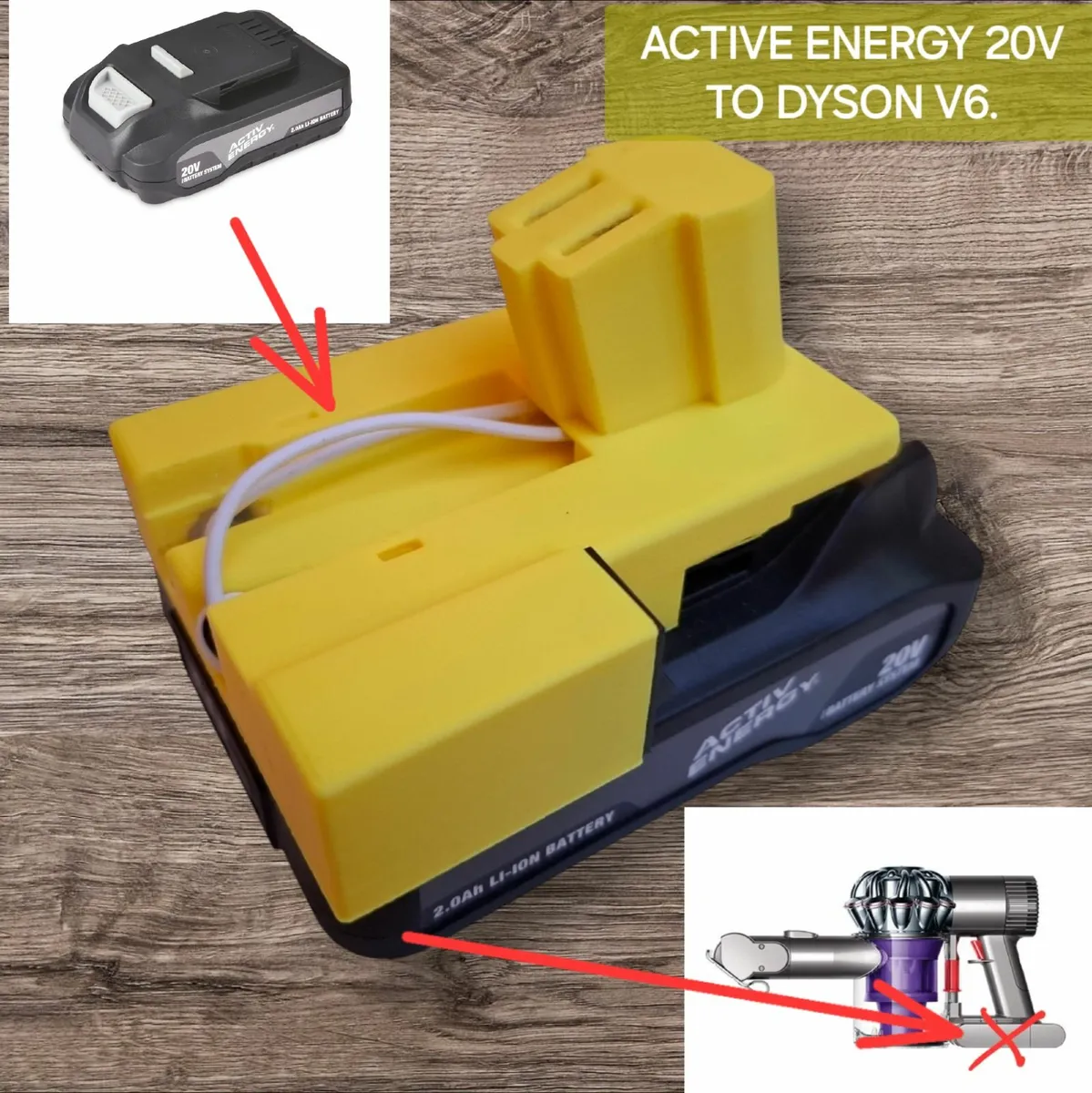 Dyson v6 Active Energy 20v Battery adapter