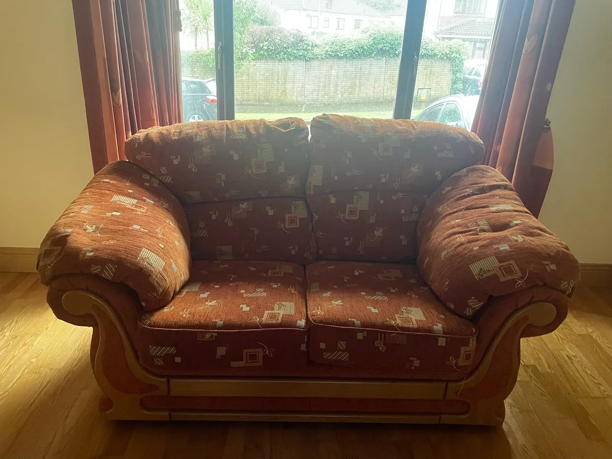 2 and 3 seater Sofas with footrest - Image 1