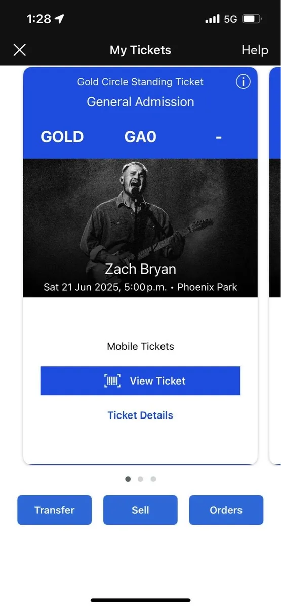 *Cheap* Zach Bryan Golden Circle Saturday ticket