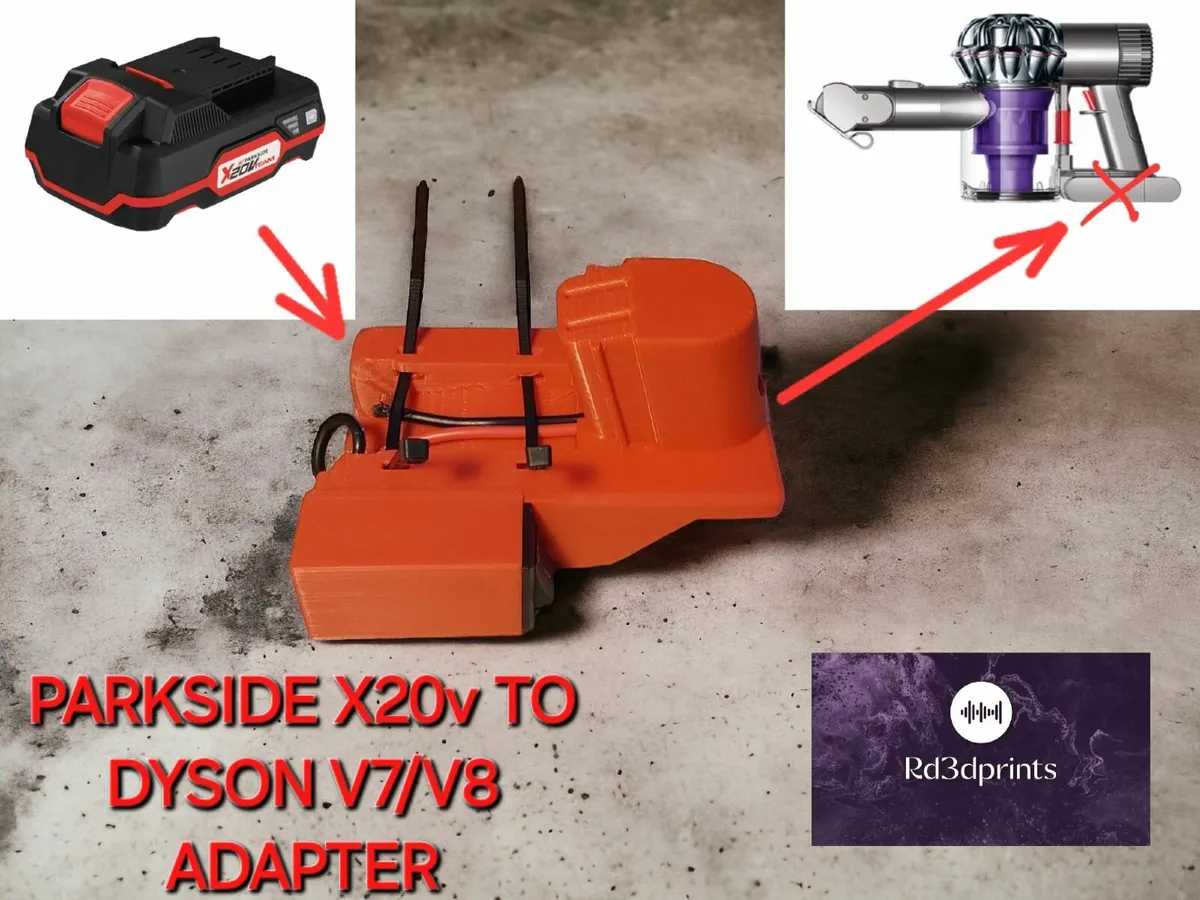 Dyson V7/V8 to Parkside X-20V Battery Adapter - Image 1