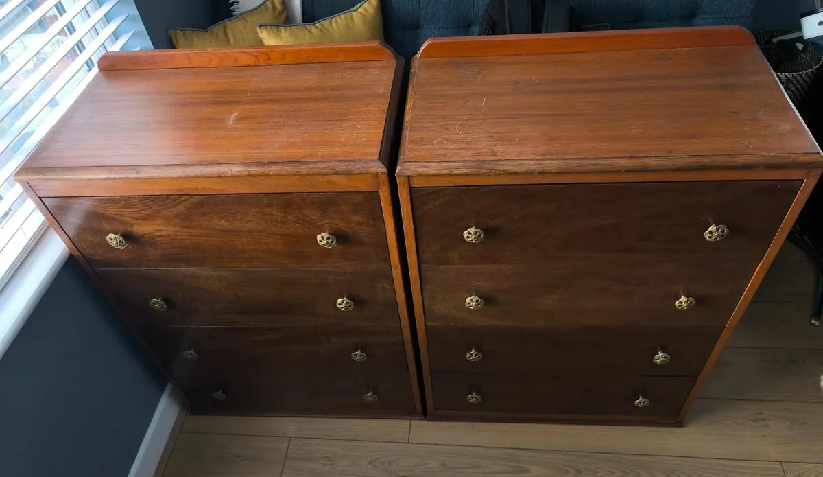 2 x Teak Chest of Drawers - Image 3