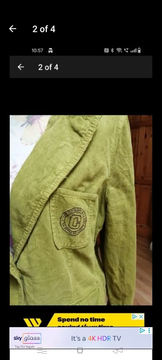 Ladies DREAMSTAR vintage Green cord Jacket. - Image 2