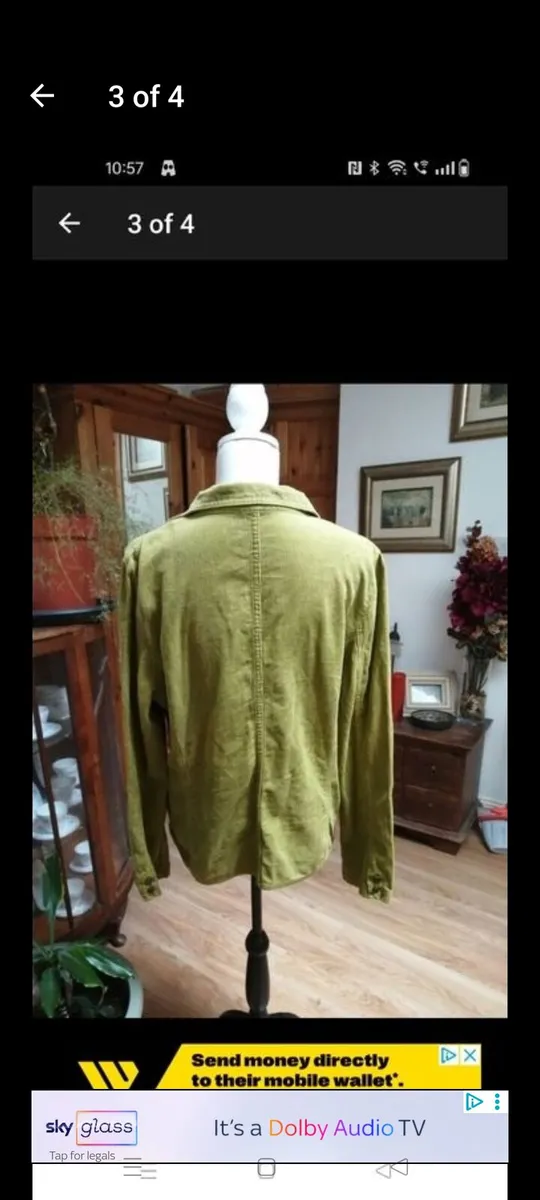 Ladies DREAMSTAR vintage Green cord Jacket. - Image 3