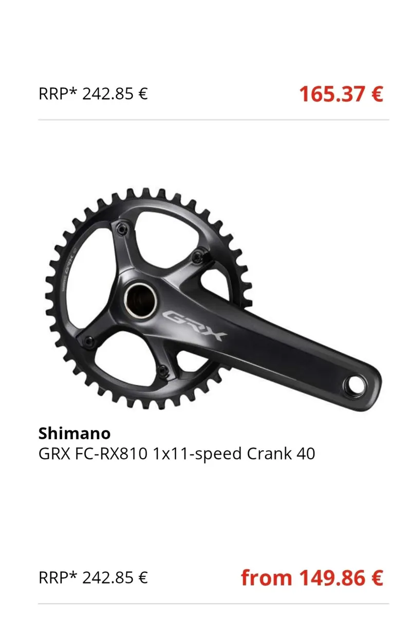 GRX 810 1x crankset