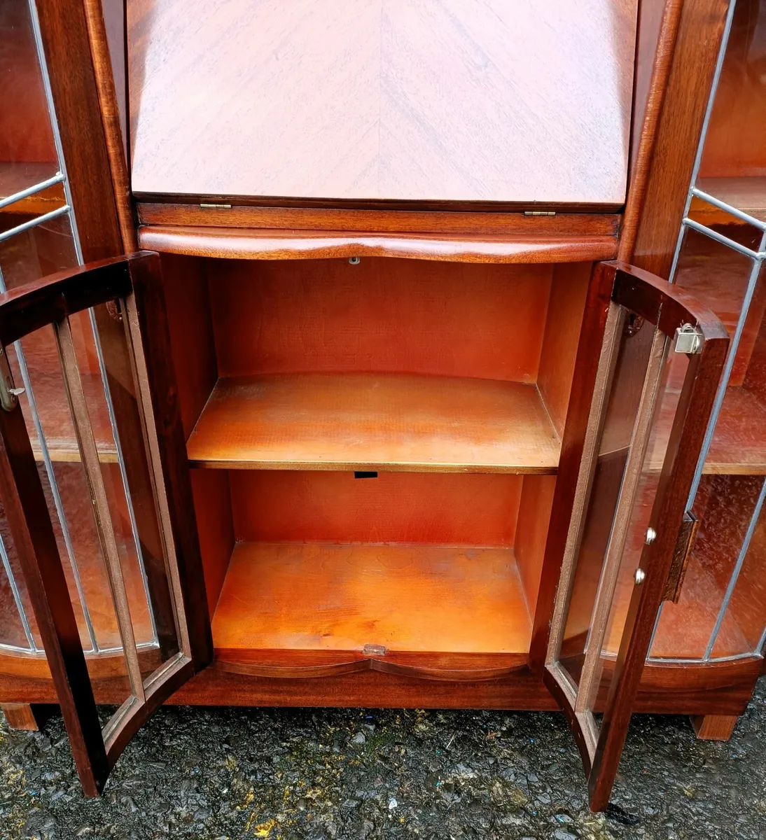 Antique Cocktail Cabinet - Bureau - Image 4