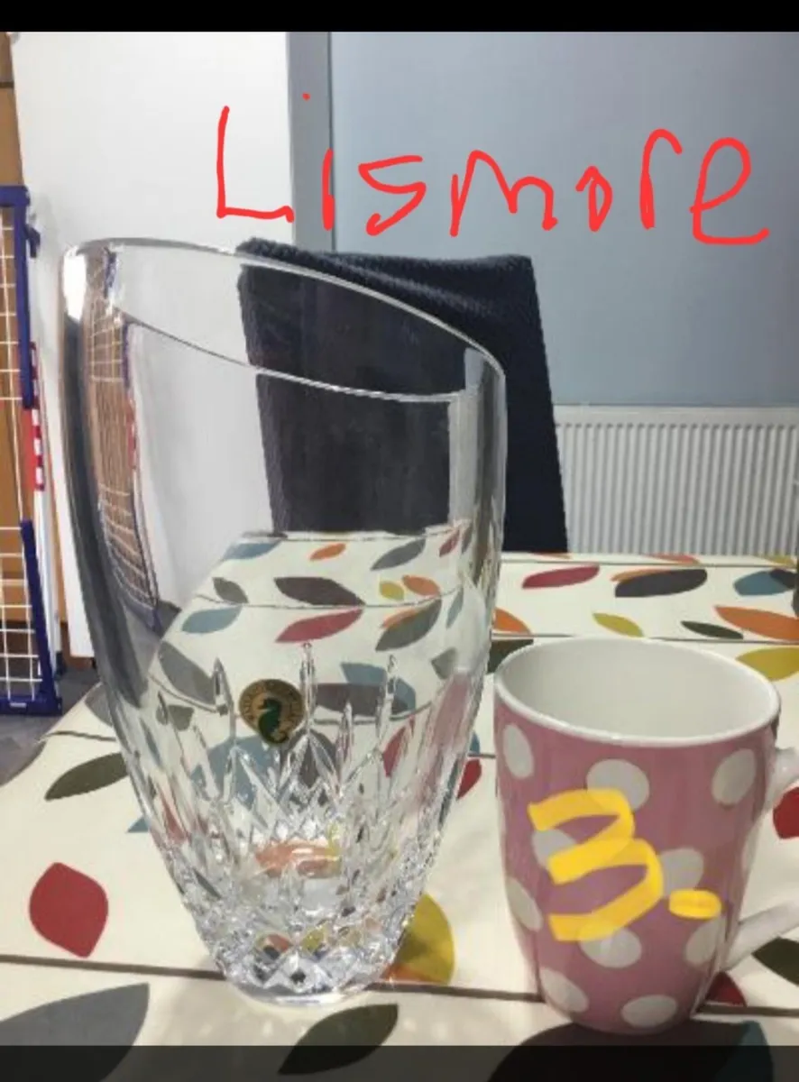 Waterford crystal Lismore essence angled round vas - Image 1