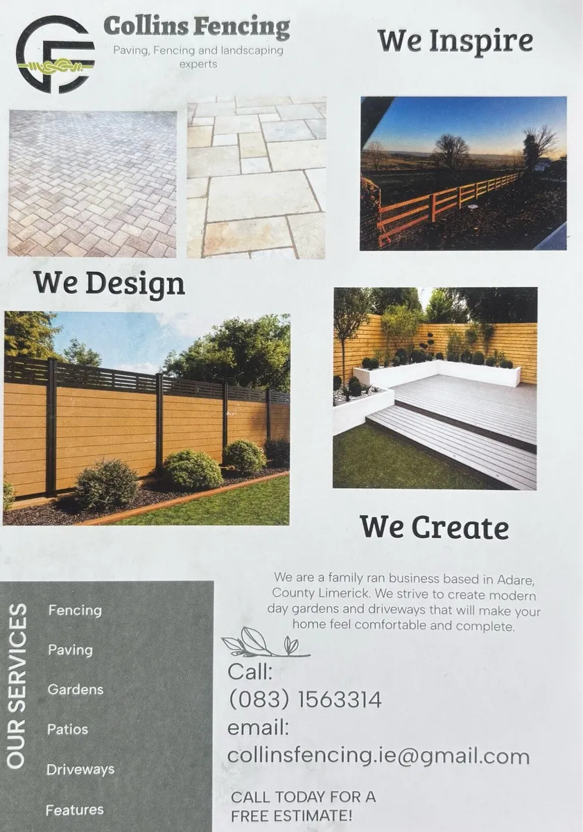 Patios, gardens, bbq areas, fire pits