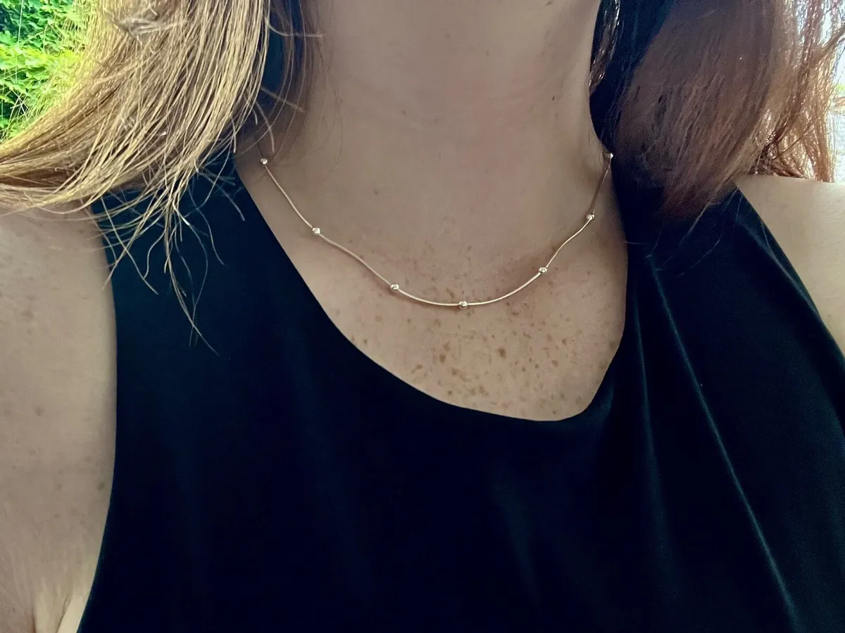 Necklace Ball Chain, New in 925 Italian Silver - Image 1