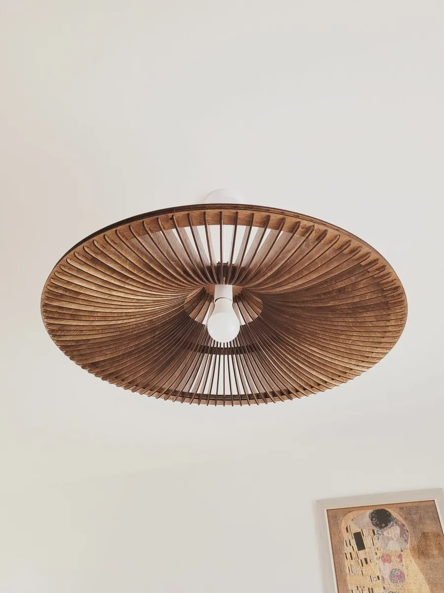 Large wooden lampshade - Image 3