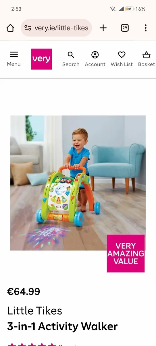 Little Tikes 3 in 1 Stroller - Image 1