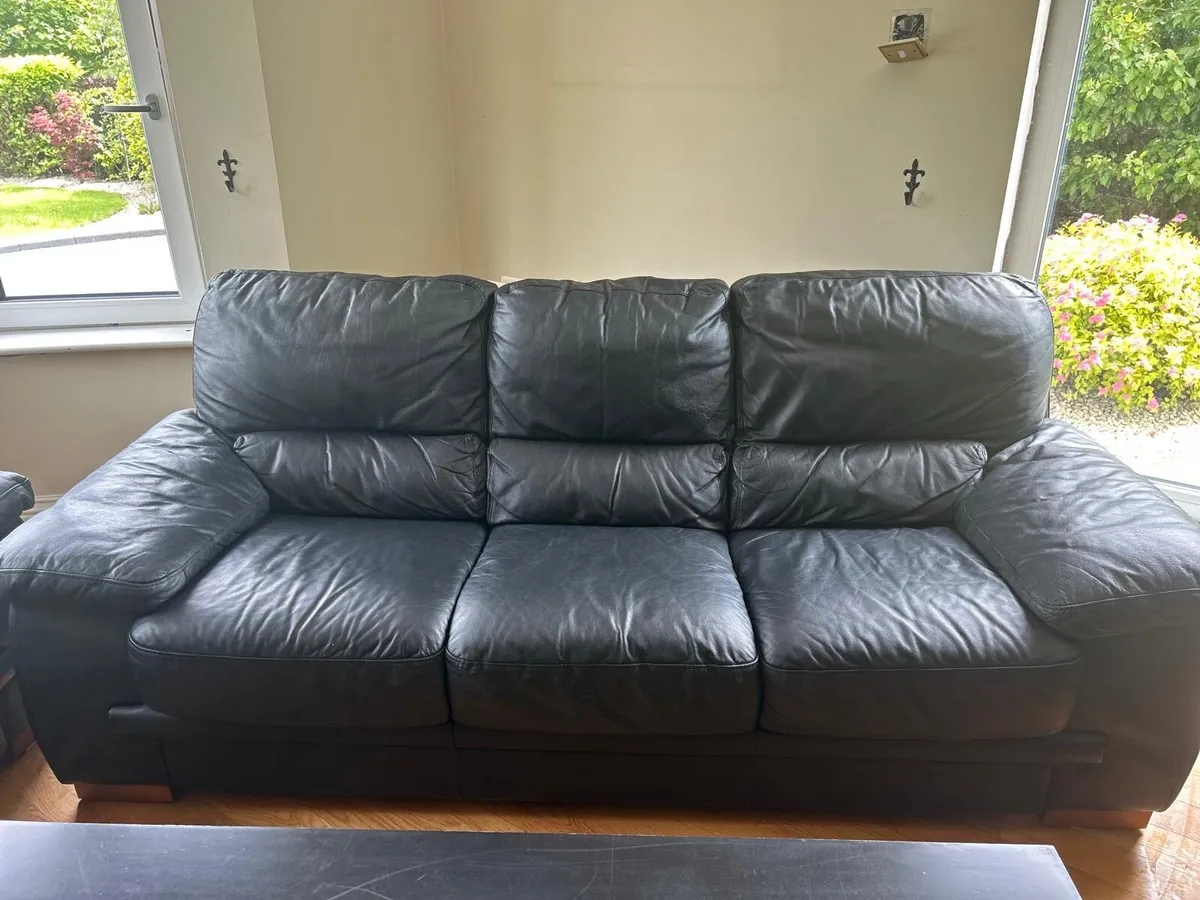 Three piece leather suite - Image 3
