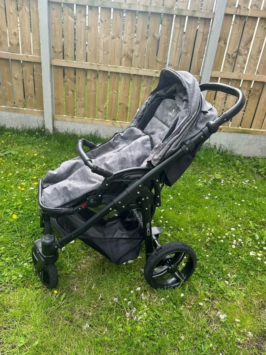 Venicci Soft Denim Grey with Black Chassis Travel System 3in1 - Image 4