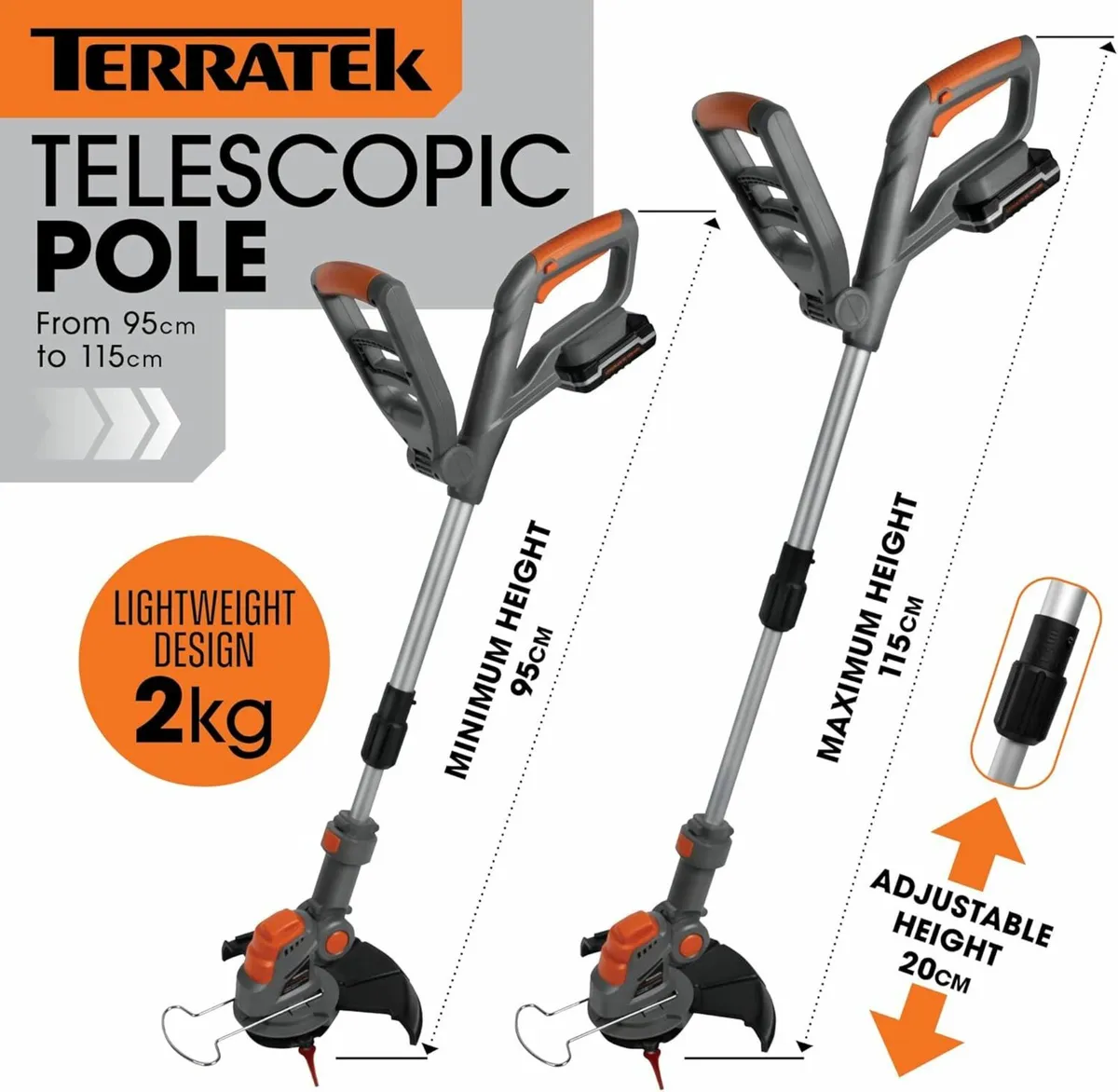 Cordless Strimmer 20V 1HR Fast Charge Battery - Image 2