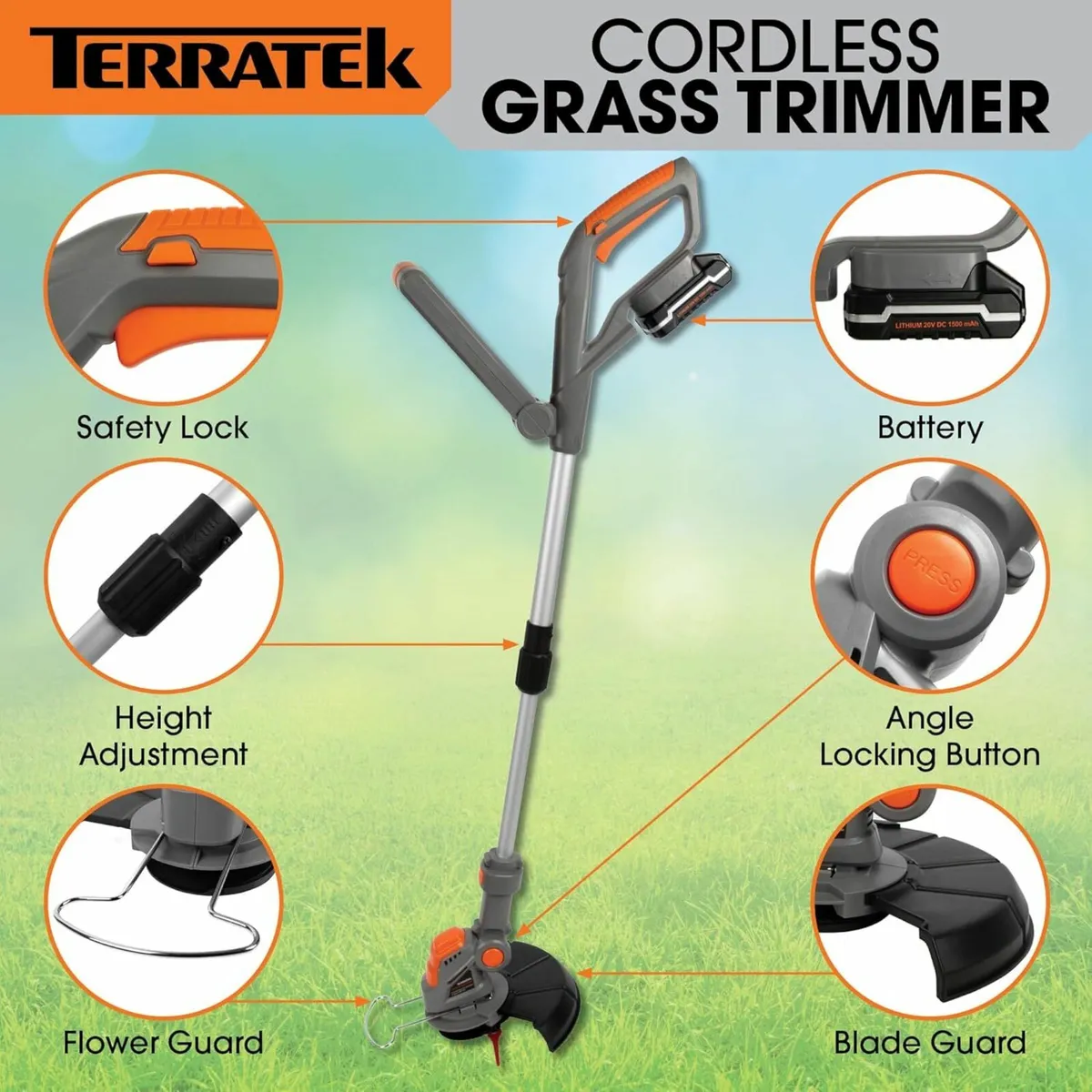 Cordless Strimmer 20V 1HR Fast Charge Battery - Image 4