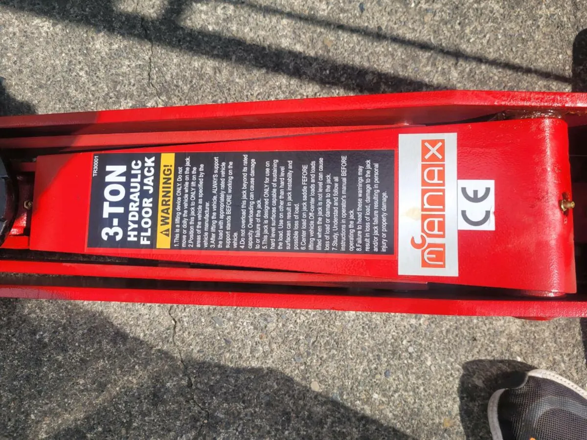 Manax 3 tonne long teach trolley  jack - Image 3