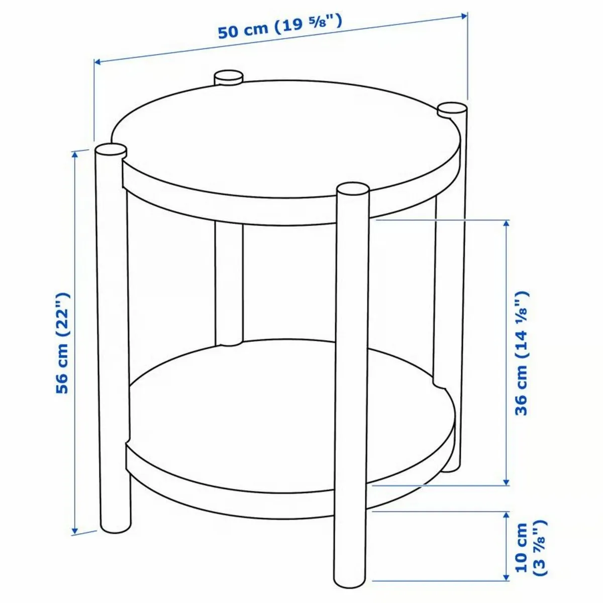 Ikea Listerby  Oak Side Table - Image 2