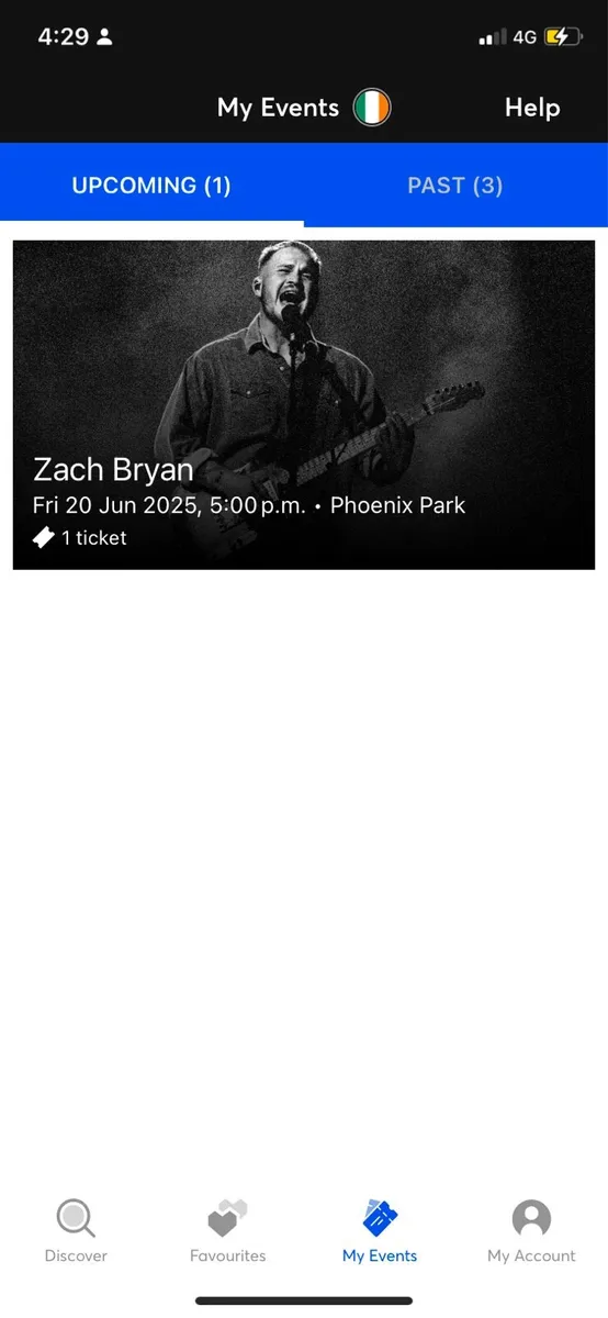 Zach Bryan Ticket