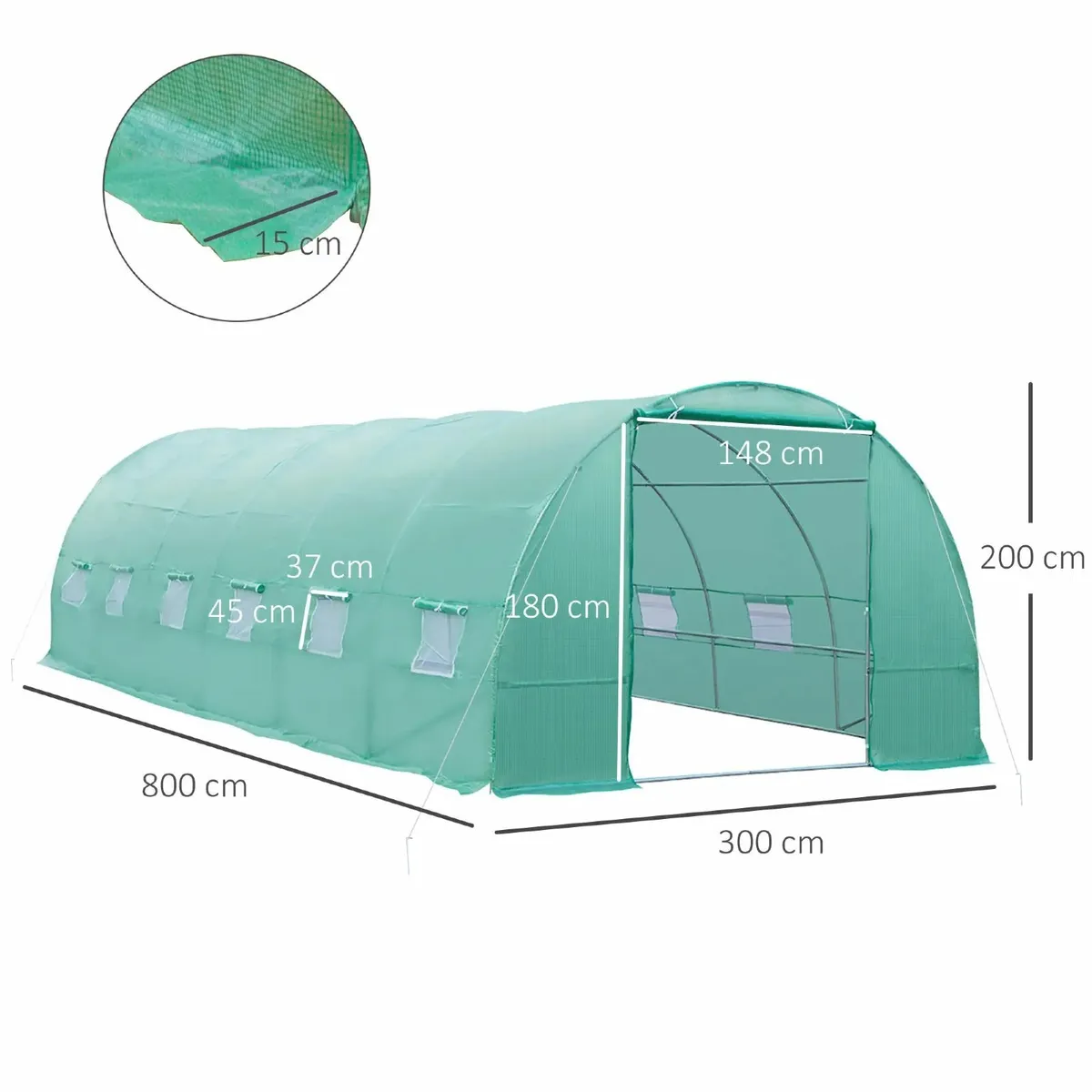 POLYTUNNEL 8 METRES LONG - Image 2