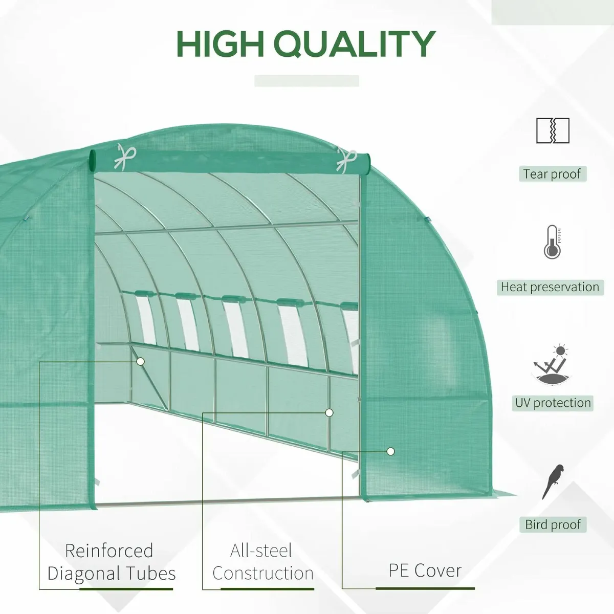 POLYTUNNEL 8 METRES LONG - Image 3