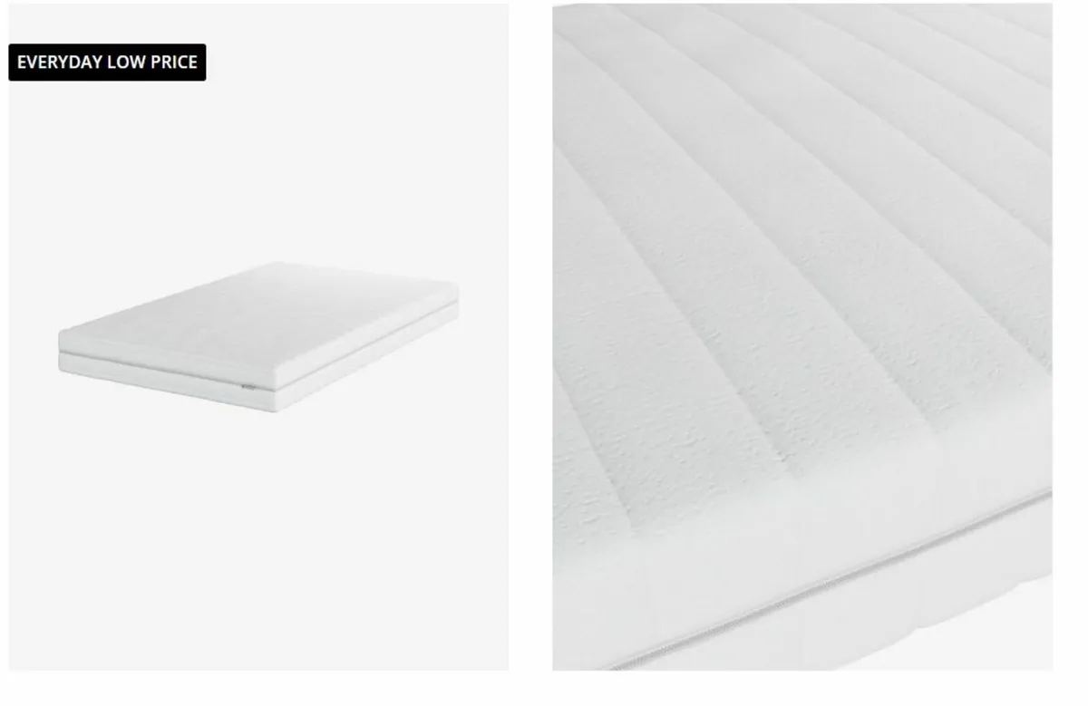 Divan base 2  Drawer - Grey + Spring Mattress - Image 2