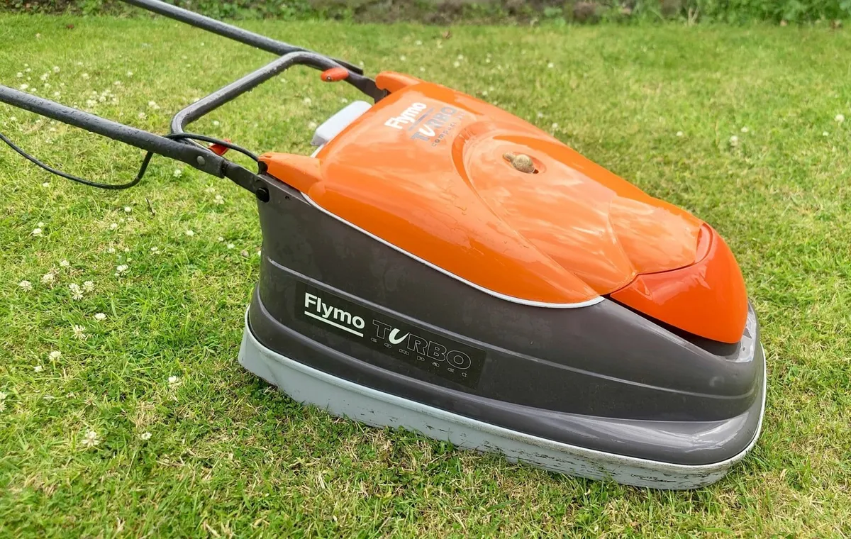 Flymo Turbo Compact 330 electric mower + NEW blade - Image 1