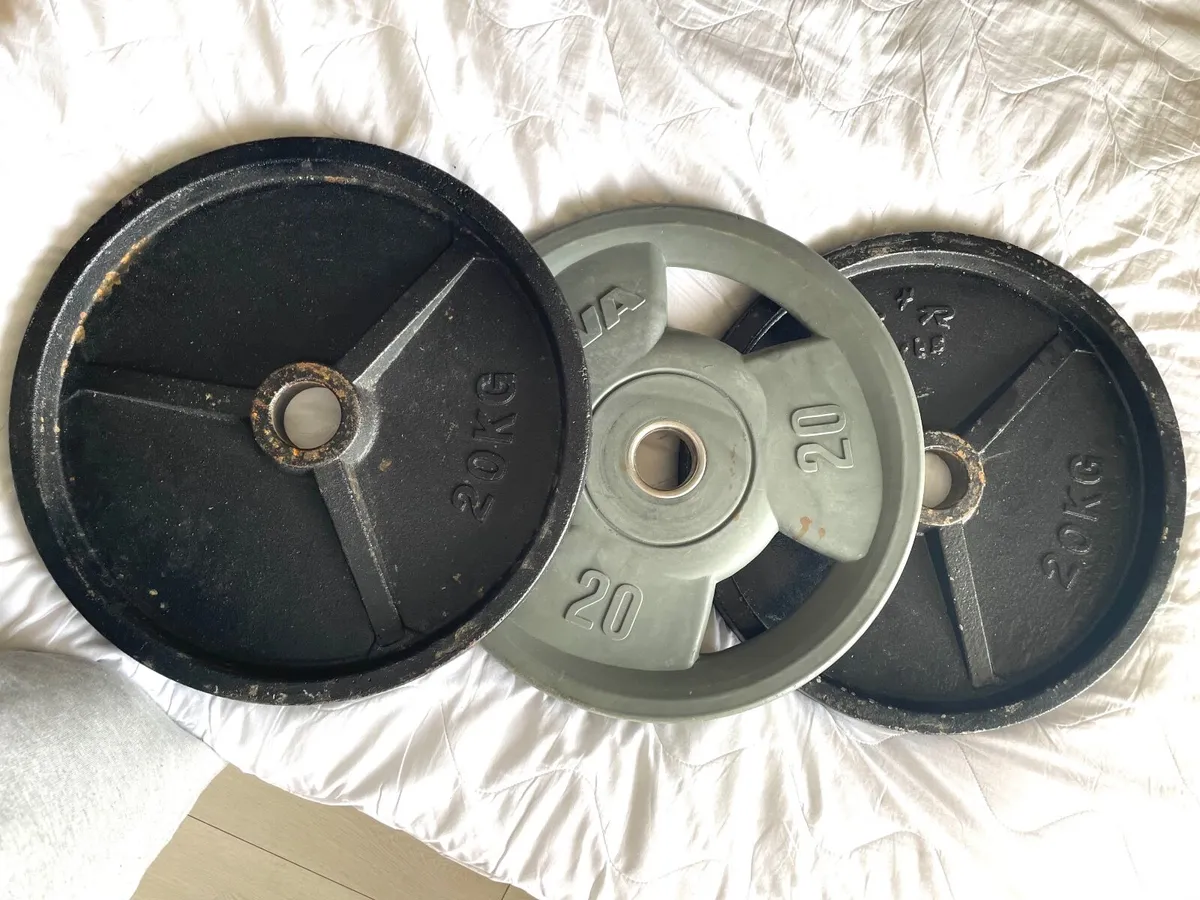 Gym Weight Plates – 3 x 20kg + 1 x 10kg  All:70kg - Image 4