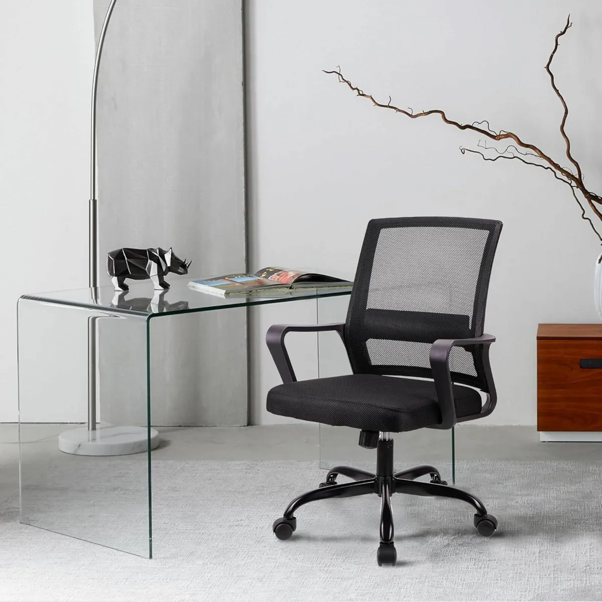 Adjustable office chair ergonomic swivel Black - Image 2