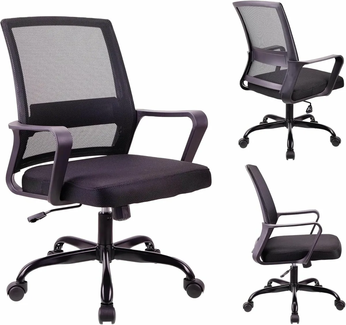 Adjustable office chair ergonomic swivel Black - Image 3
