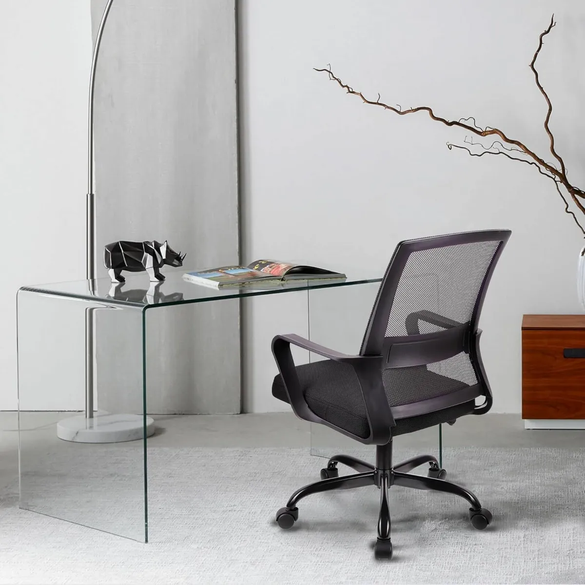 Adjustable office chair ergonomic swivel Black - Image 4