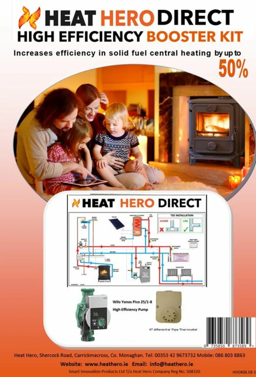 HEAT HERO DIRECT BOOSTER KIT BOILER STOVE LINK UP - Image 1