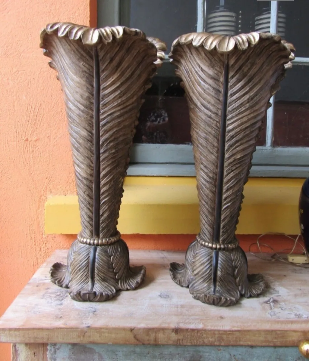 Feather Motif Urns - Image 2