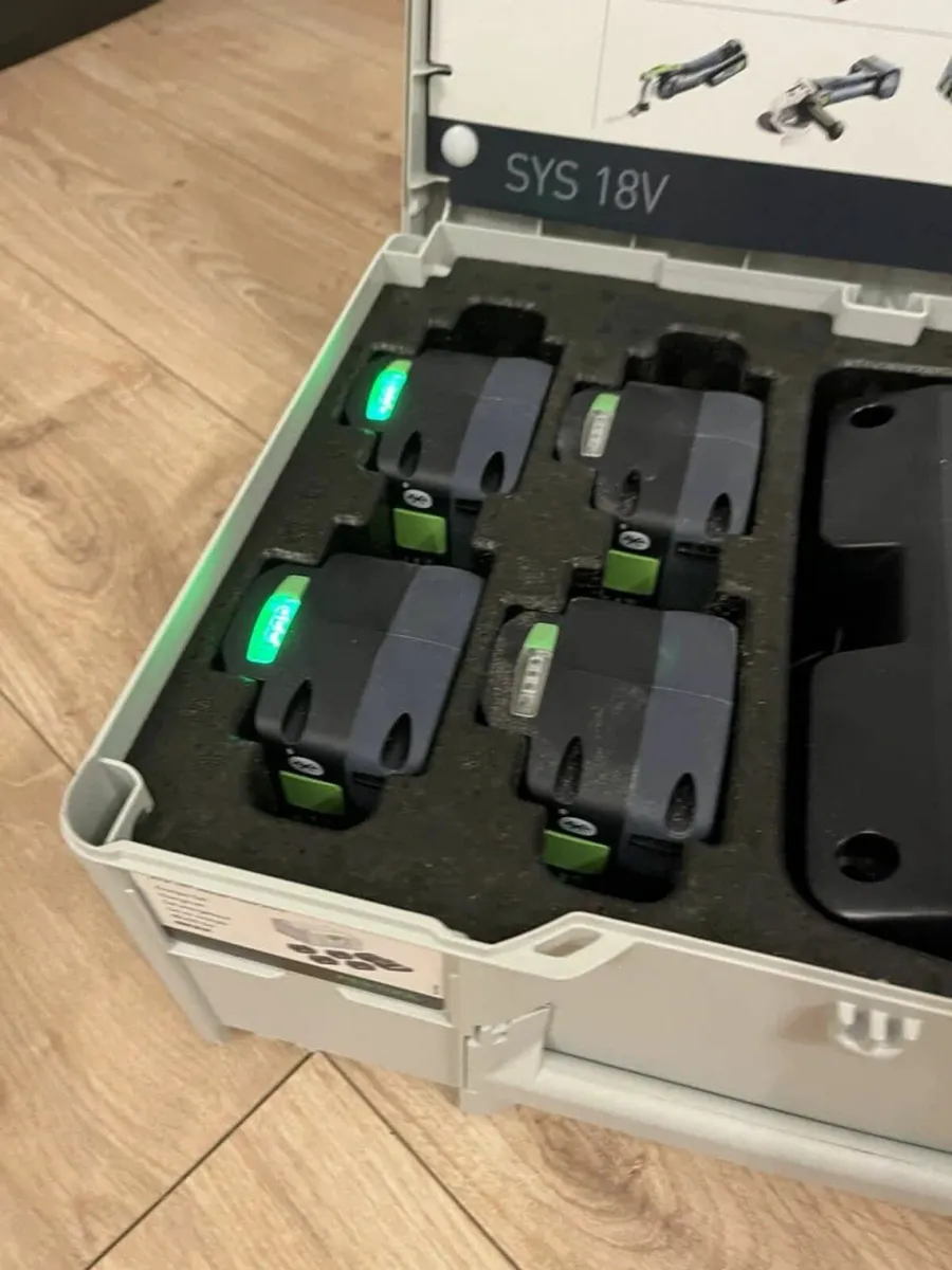 festool Batterys and Charger In Box For Power Tool - Image 2
