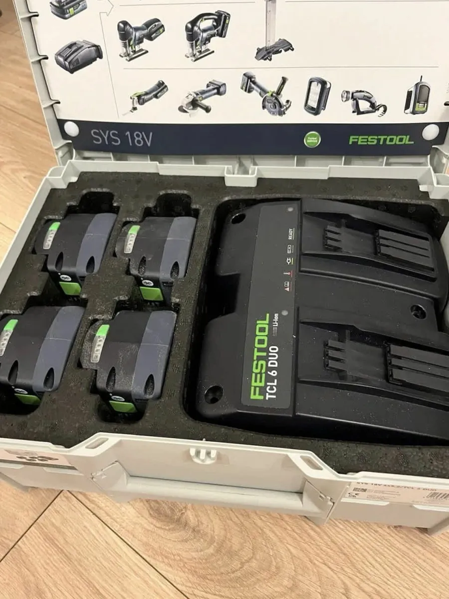 festool Batterys and Charger In Box For Power Tool - Image 4