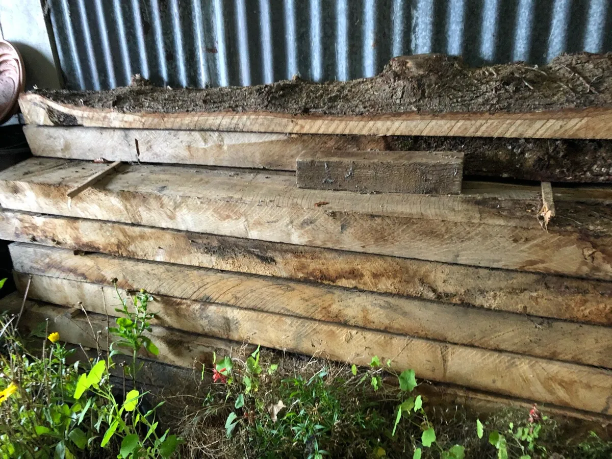 Live edge oak Mantle pieces or shelves - Image 1