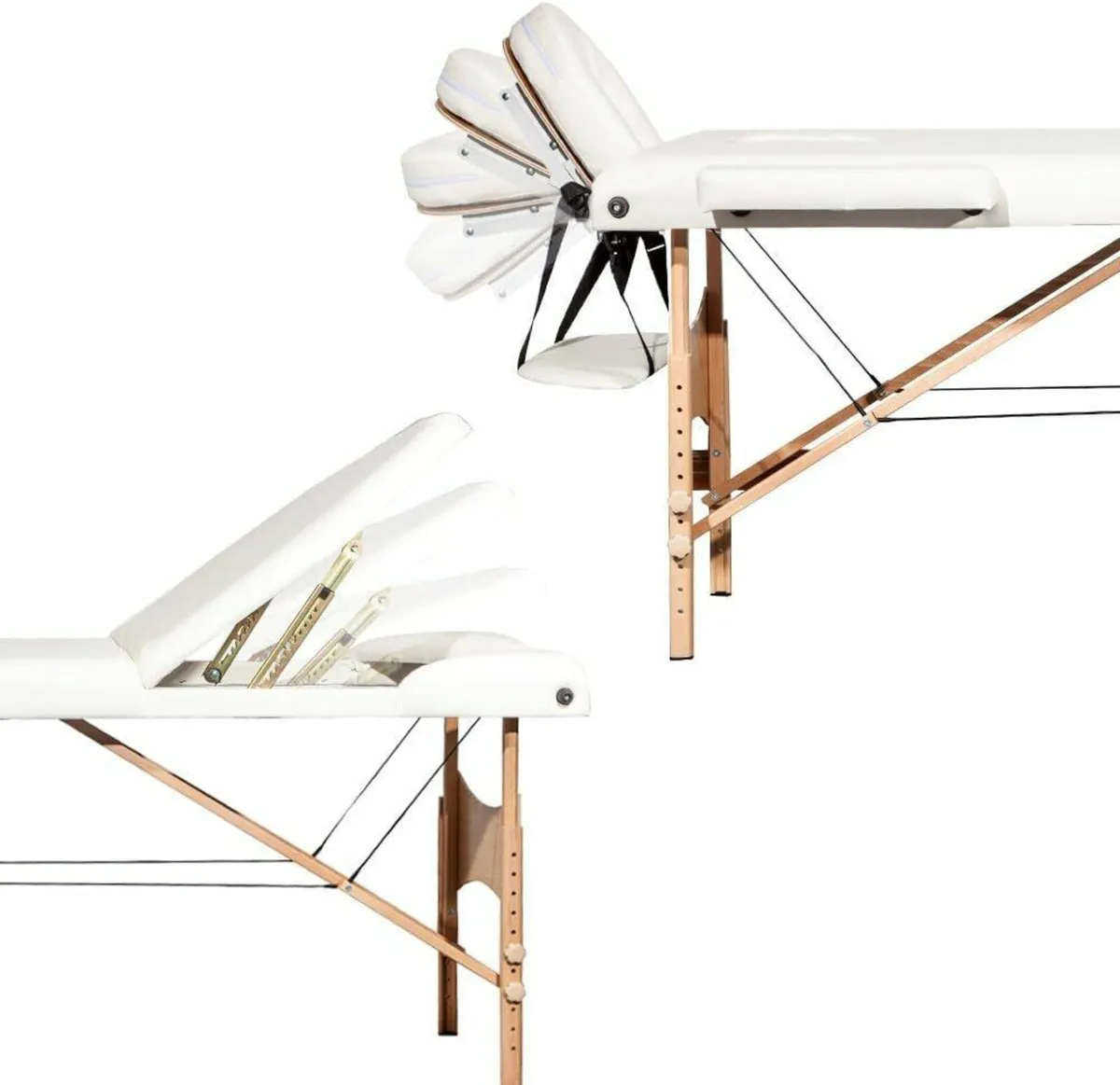 Massage Bed Table - Foldable Beauty Couch (White) - Image 3